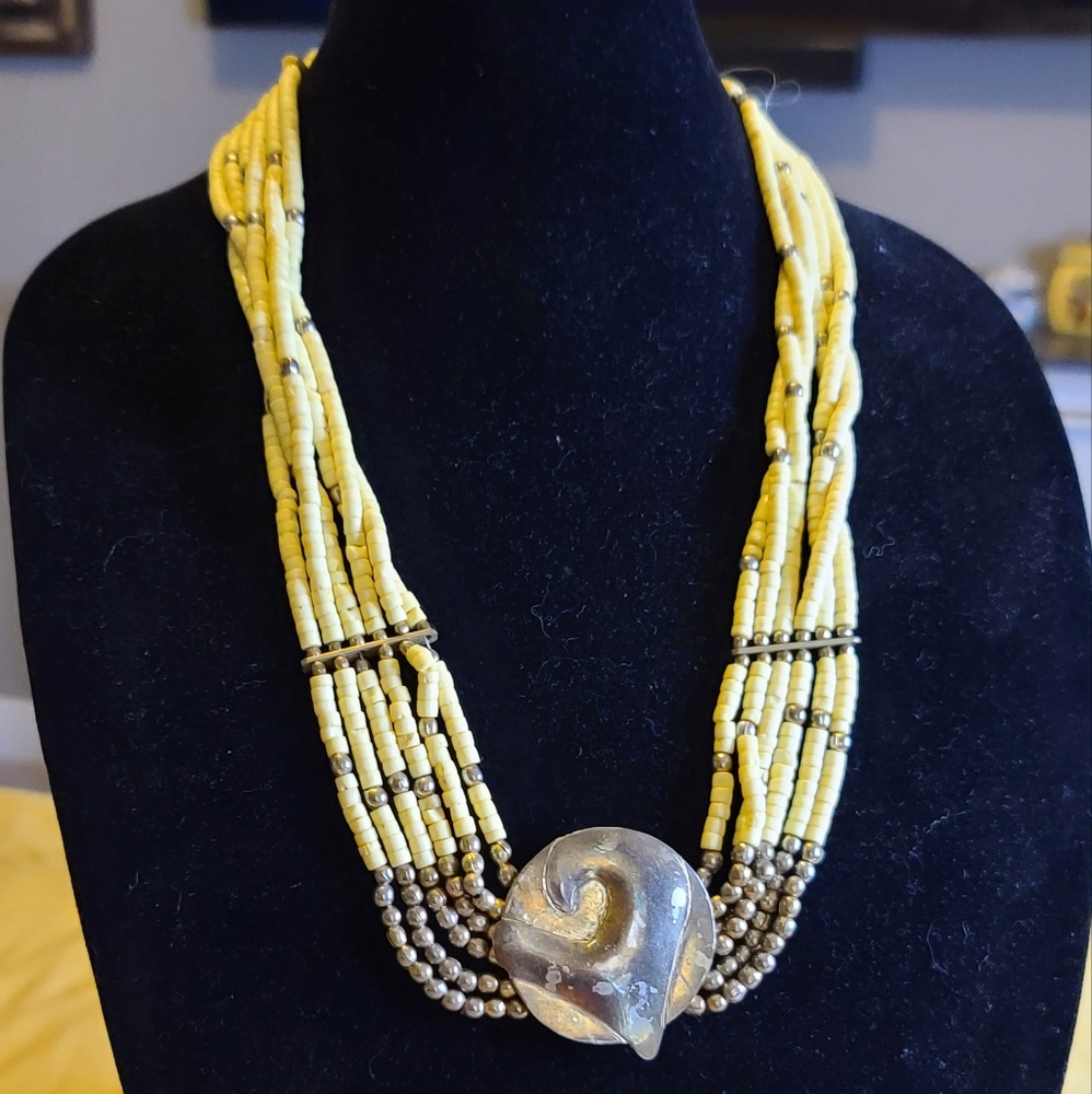 Vintage African Bohemian Tribal Fair Trade Beaded Necklace